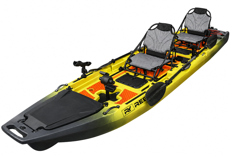 13.8ft  Rocket Propeller Drive Tandem & Solo Modular Fishing Kayak | Propeller Drive | 550lbs Capacity | 3 Piece