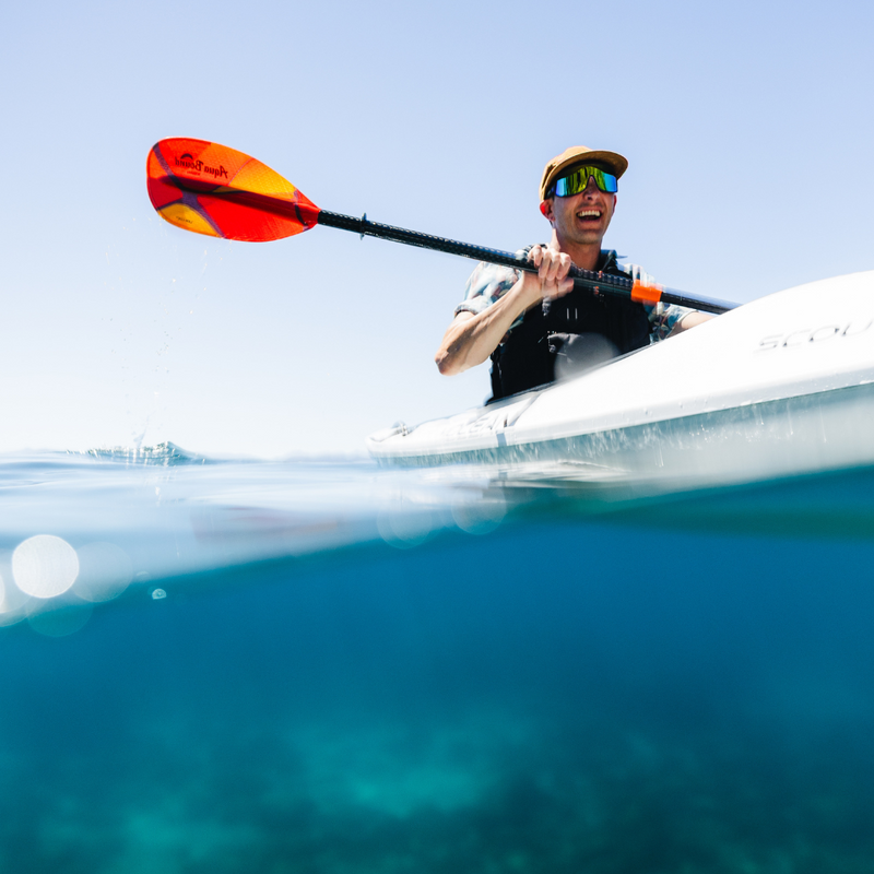 Whiskey Fiberglass 2-Piece Straight Shaft Kayak Paddle