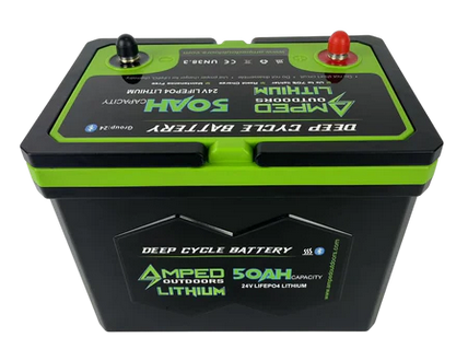 24V 50Ah Trolling Motor Lithium Battery (LiFePO4) - Bluetooth - Heated