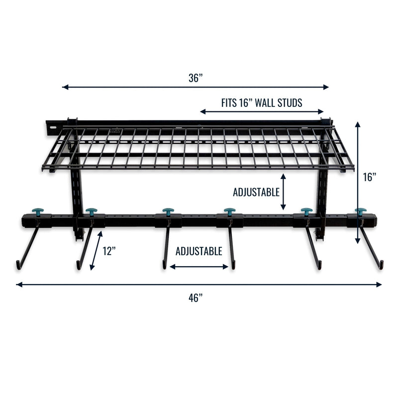 G-Chair Wire Shelf | Adjustable Wall Storage System | Holds 300 lbs