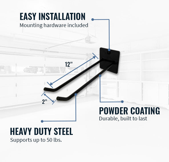 Tool Max Wall Hook | Heavy-Duty | Holds 50 lbs