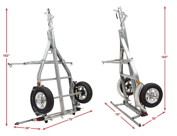 MicroSport XT Trailer w/ Alum Wheels-Fenders & Retractable Tongue