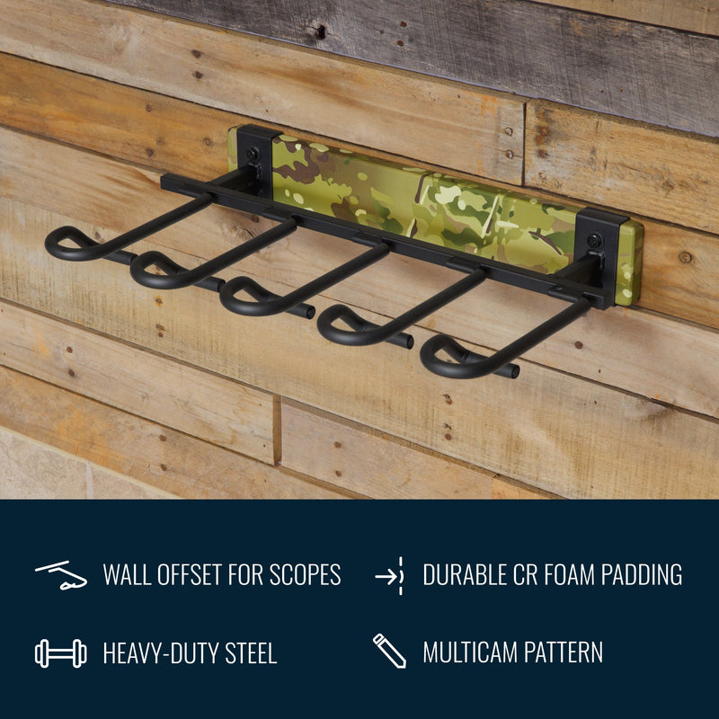 FORGE Firearm Wall Mount Display | 5 Slots | MultiCam