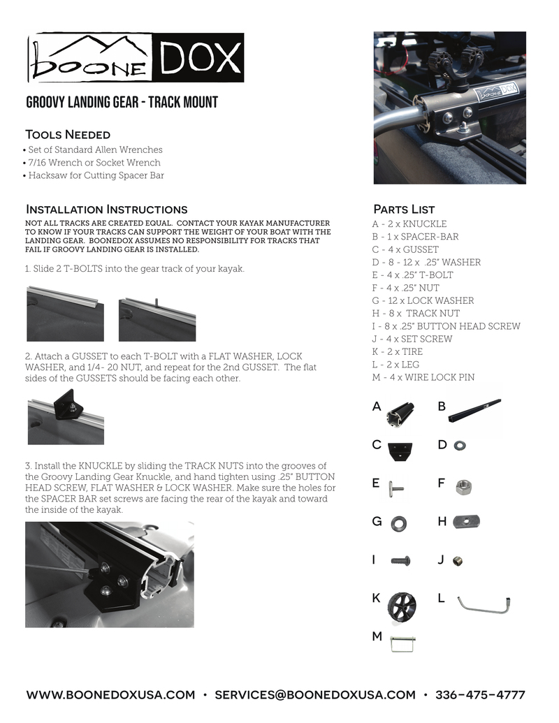 Groovy Landing Gear Track Kit Cart