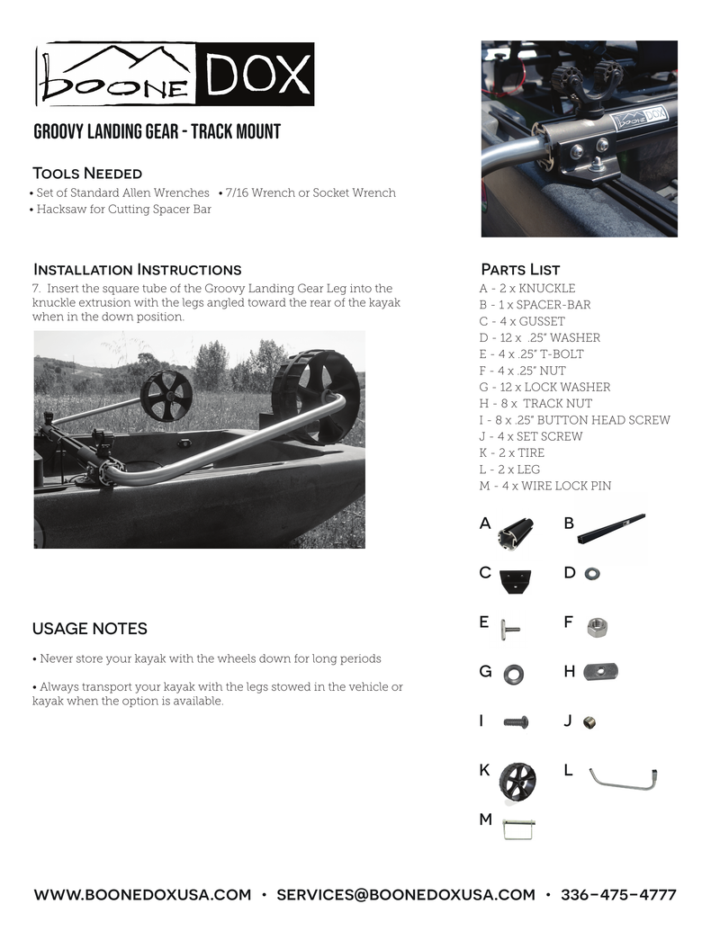 Groovy Landing Gear Track Kit Cart