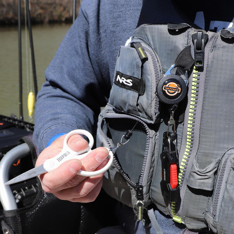 Double Attachment Clip-on Retractor, Dual 18” Nylon Cord