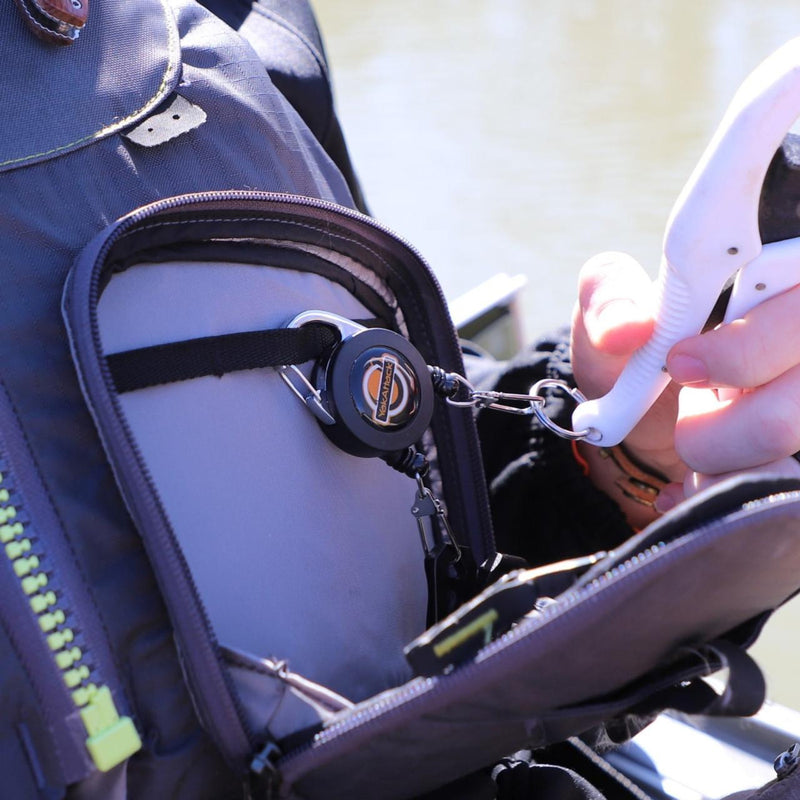 Double Attachment Clip-on Retractor, Dual 18” Nylon Cord