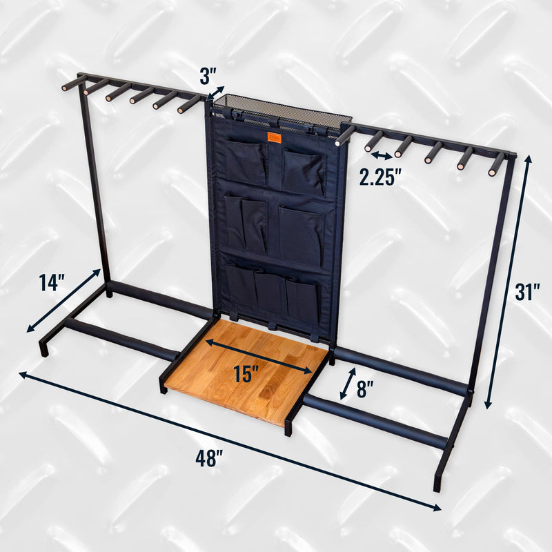 The Headliner 10-Slot Guitar Rack | Black