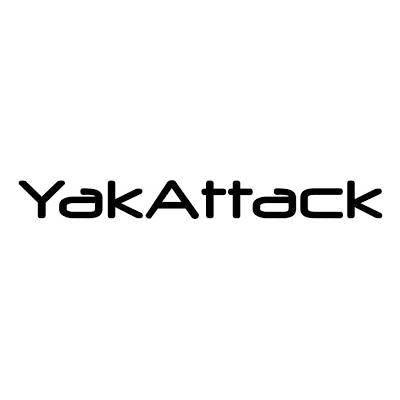 18" YakAttack Decal, Black