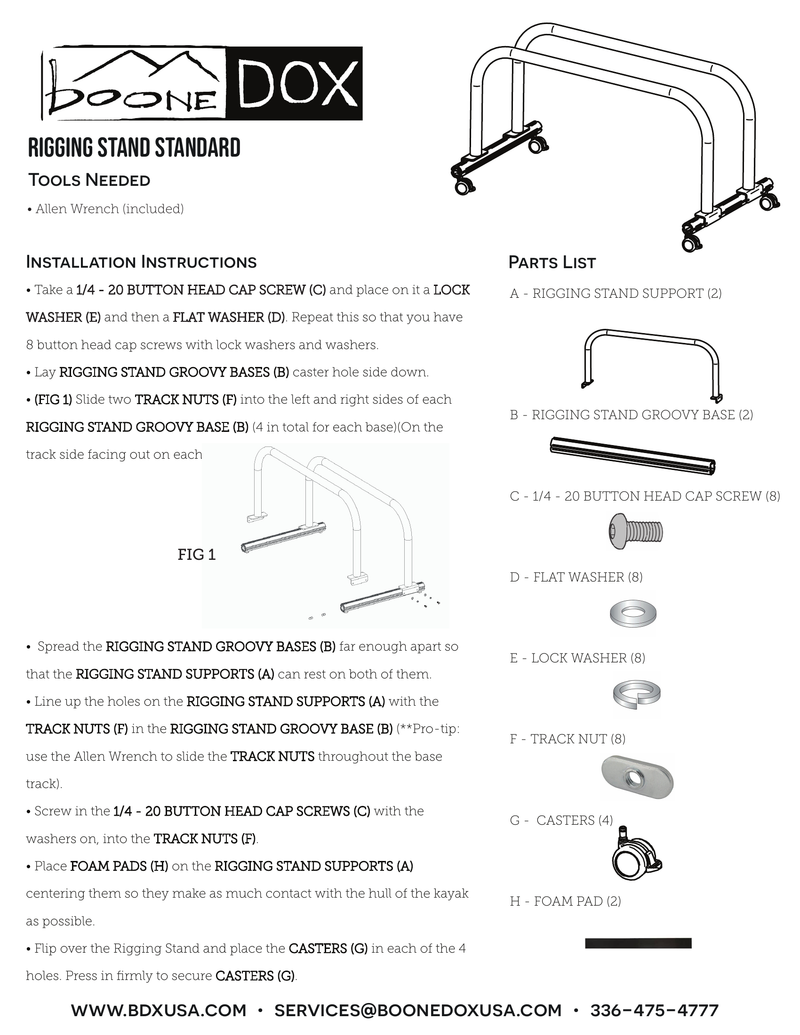 Adjustable Rigging Stand - Standard