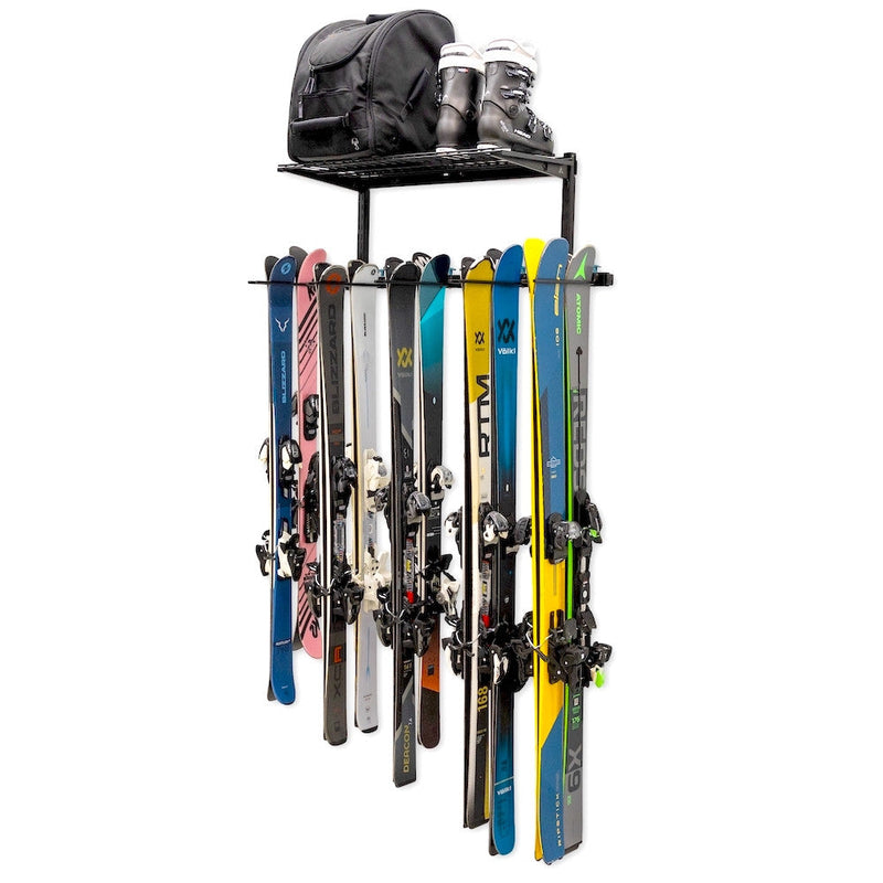 Solitude Ski Wire Shelf | Adjustable Wall Storage System | Holds 10 Pairs of Skis