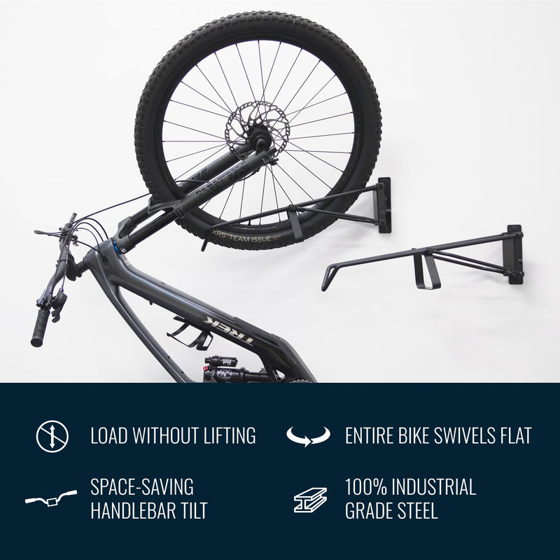 SwivelStow No-Lift Mountain E-Bike Rack | 2-Pack