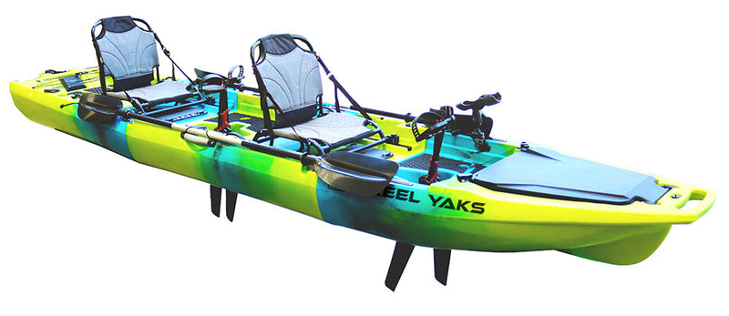 13.8ft Rocket Fin Drive Tandem & Solo Modular Fishing Kayak | Fin Drive | 550lbs Capacity | 3 Piece